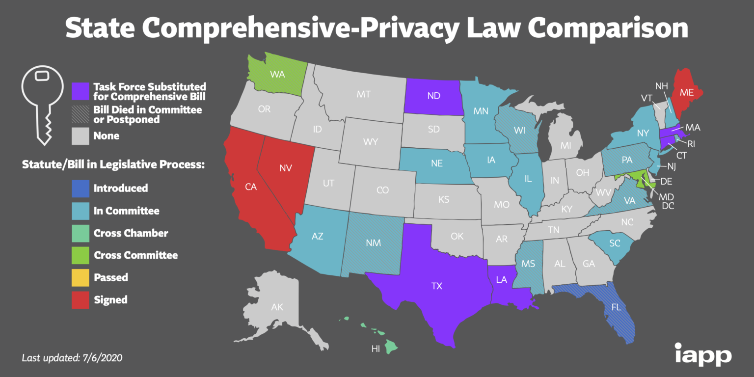 Newest states. Private LTE. Privacy Law. USA property Law by States.