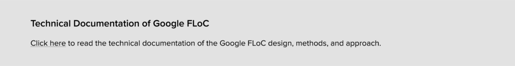 technical documentation of google FLoC