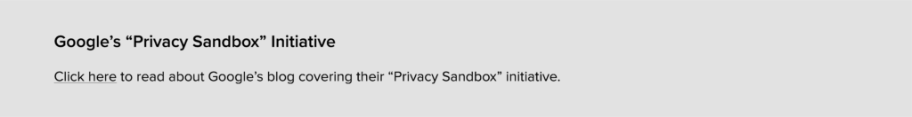 Google's privacy sandbox initiative