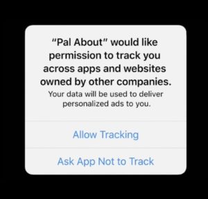 iOS 14.5 tracking permission pop-up