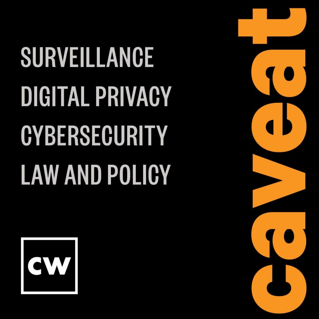 Caveat podcast logo/cover