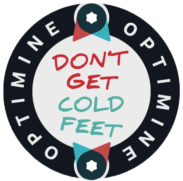 OptiMine "Don't Get Cold Feet" sticker