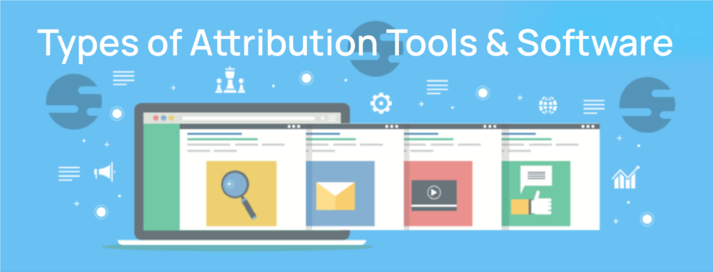 Types of attribution tools & software graphic